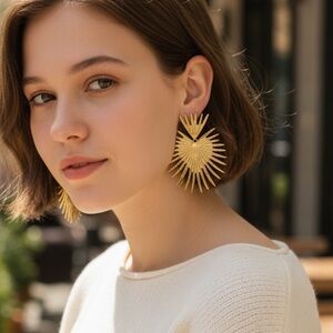 Elegant Gold Statement Earrings